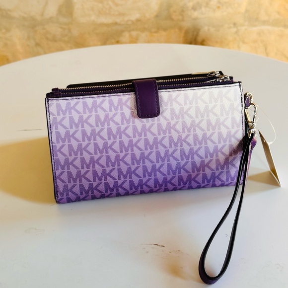 Michael Kors Lavender Logo Wristlet